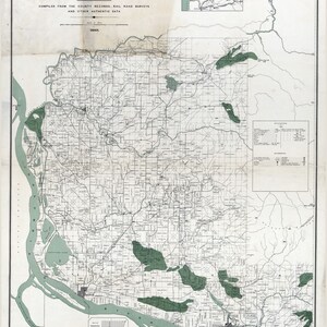 1888-Karte von Clarke County, Washington