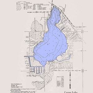 1970-Karte von Camp Lake Kenosha County, Wisconsin