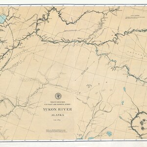 1898 Mapa del río Yukon Alaska