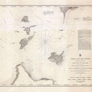 1849 Seekarte der Eriesee-Inseln