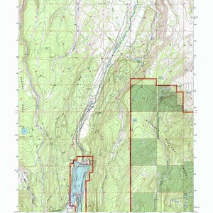 Carte topographique de Meeks Cabin Reservoir, Wyoming, WY, forêt Wasatch, 1998