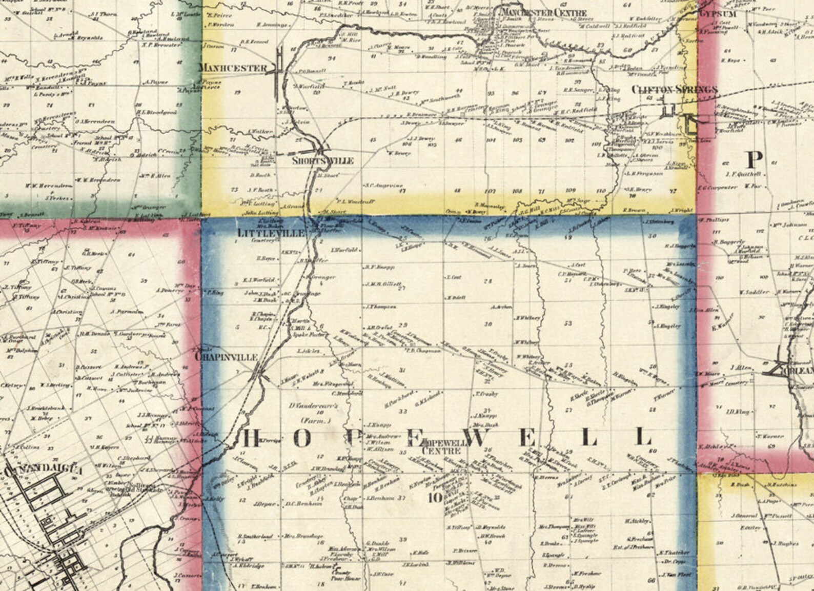 1859 Map of Ontario County New York Etsy
