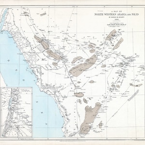 1884 Map of North Western Arabia