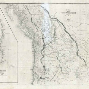 1841 Map of the Oregon Territory - Etsy