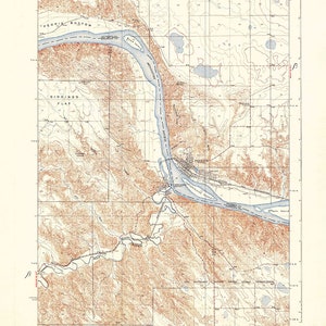 1924 Topo Map of Pierre South Dakota Quadrangle