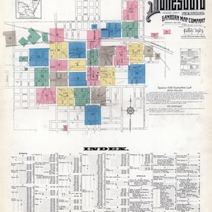 1913 Plan de la ville de Jonesboro, Arkansas