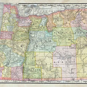 Carte de l'Oregon, 1889
