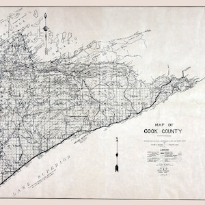 1917 Map of Cook County Minnesota