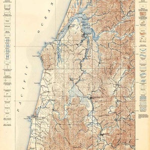 1898 Topo Karte von Coos Bay, Oregon