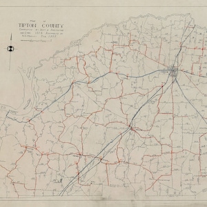 1935-Karte von Tipton County, Tennessee
