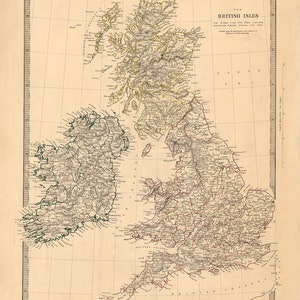 1842 Map of The British Isles