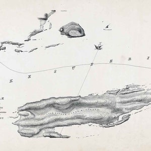 1891 Map of Isle Royale Lake Superior