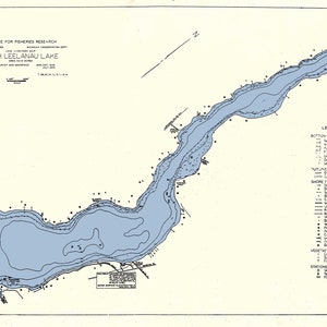 1949 Map of South Leelanau Lake Leelanau County Michigan