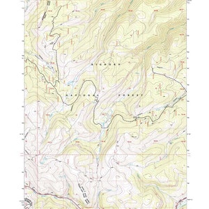 Carte topographique 1993 d'Ice Creek, Wyoming, WY, forêt Bighorn