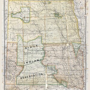 1887 Map of The Dakota Territory