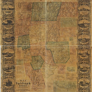 Carte du comté de Tolland, Connecticut, 1857