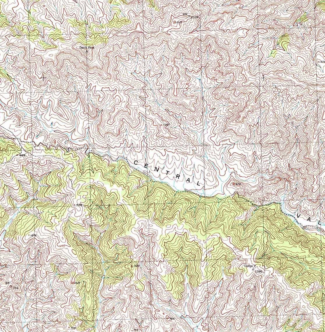1943 Topo Map of Santa Cruz Island California Central Valley Etsy