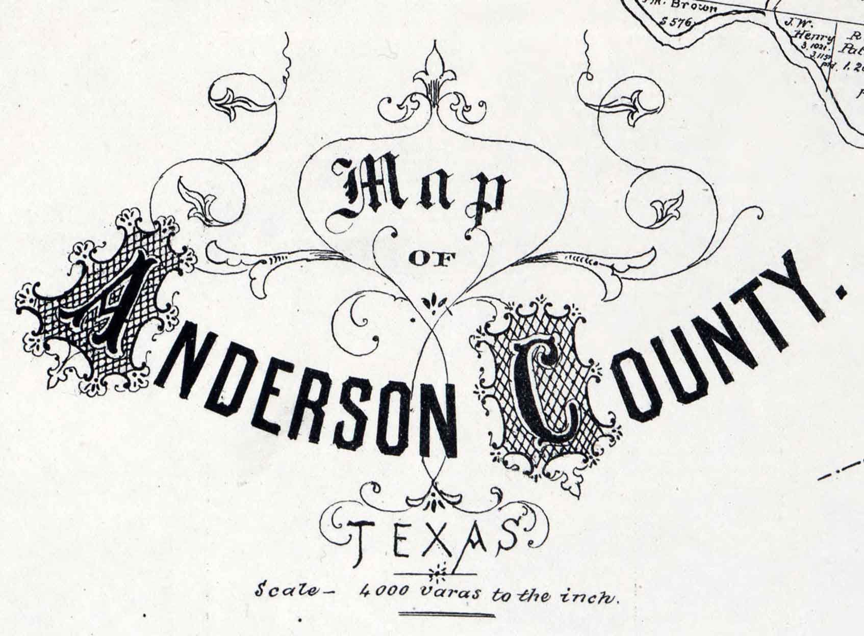 1879 Farm Line Map of Anderson County Texas - Etsy