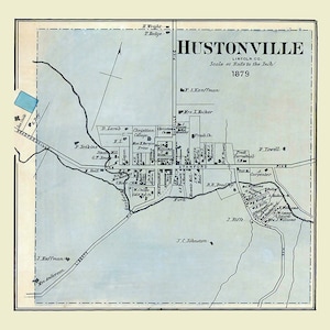 1879-Karte von Hustonville Lincoln County, Kentucky