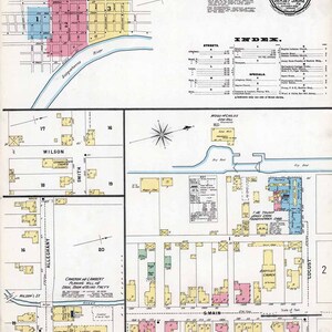 1896 Plan de la ville de Jersey Shore, comté de Lycoming, Pennsylvanie