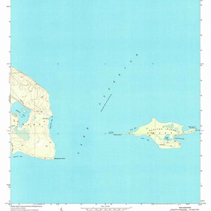 1948 Topo Map of Manitou Island Michigan Lake Superior