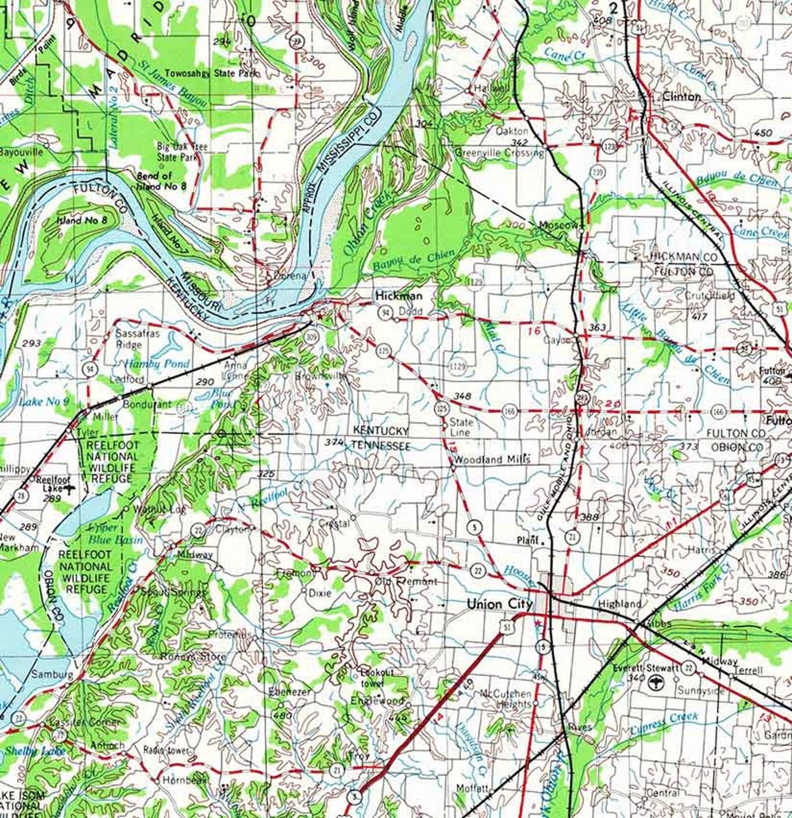 1956 Topo Map of Dyersburg Tennessee Mayfield Etsy
