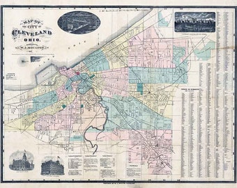 1881 Map of Cleveland Ohio