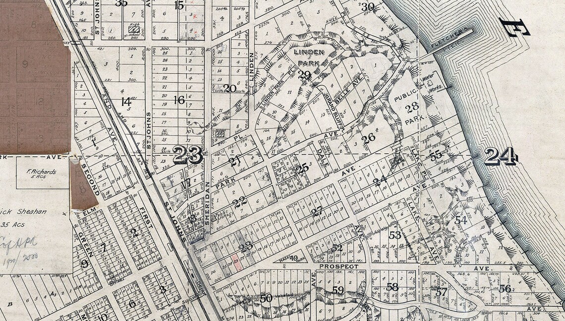 1909 Map of Highland Park Lake County Illinois Etsy
