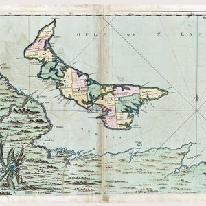 1768 Map of Nova Scotia Acadia and Cape Breton Canada