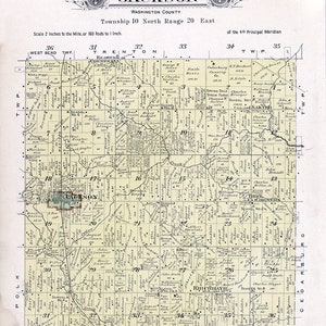 Kaart uit 1915 van Jackson Township Washington County, Wisconsin