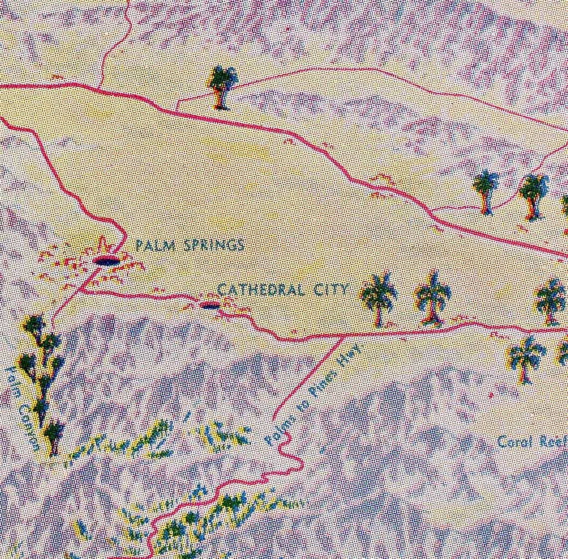 1940s Map of Coachella Valley California Etsy