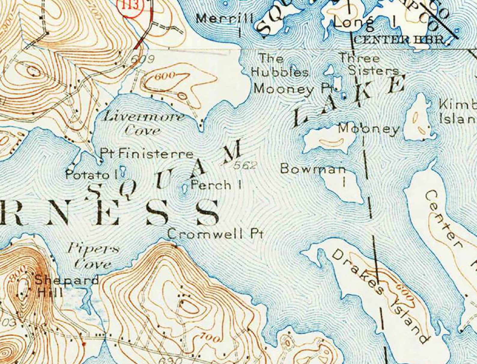 1927-topo-map-of-squam-lake-new-hampshire-etsy