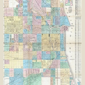 1863-Karte von Chicago Chicago