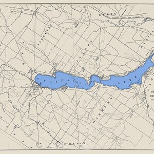 1885 Map of Chautauqua Lake New York