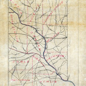 1879 Map of Alamance County North Carolina