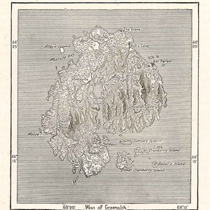1885 Map of Mount Desert Island Maine