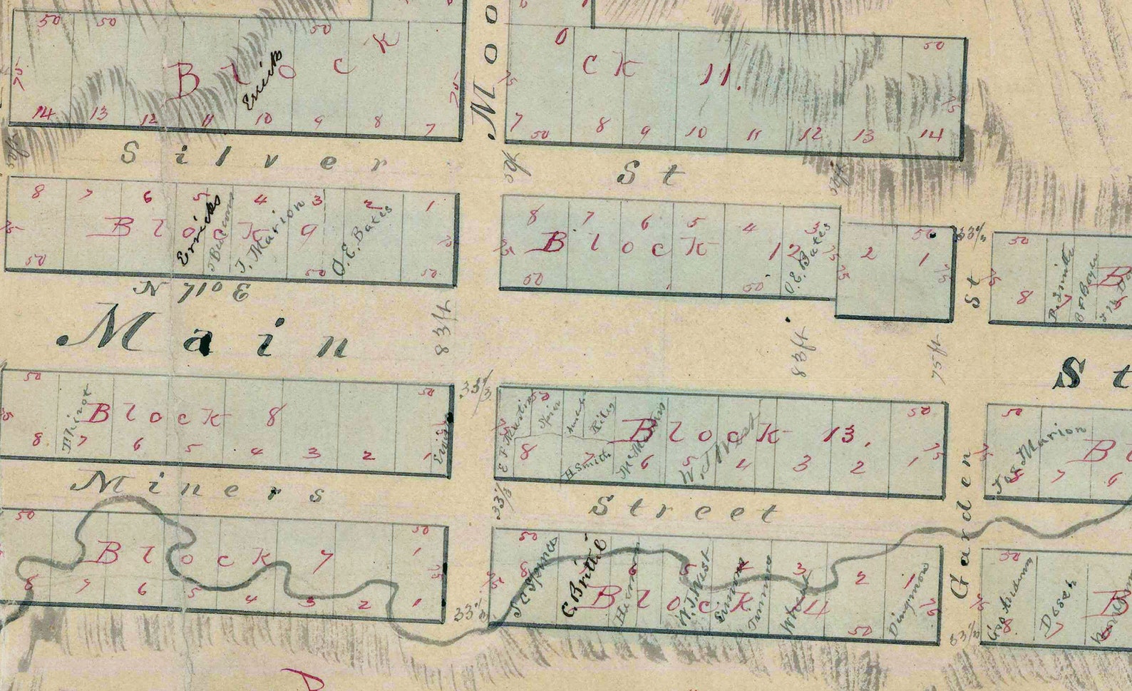 1800s Town Map of Ophir City Tooele County Utah Etsy