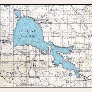 1910 Map Clear Lake California