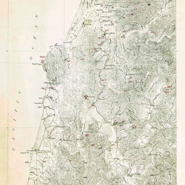 Map of Coos Bay - Etsy