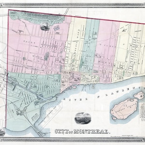 1863 Plan de Montréal Canada
