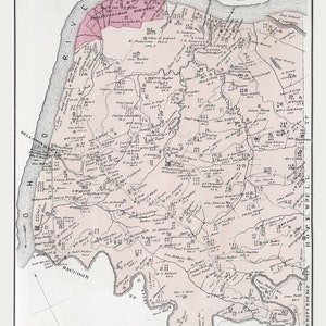 1876-Karte der Moon Township in Beaver County in Pennsylvania
