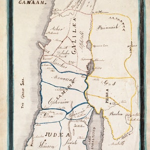 1835 Map of Palestine or Canaan