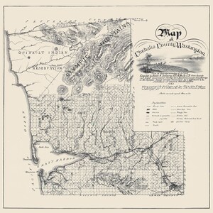 1892-Karte von Chehalis County, Washington
