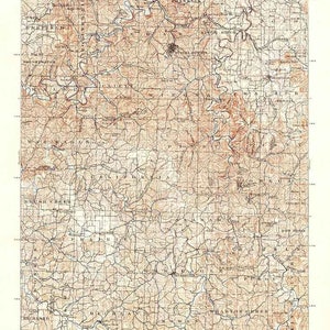 Carte topographique d'Eureka Springs, Arkansas, 1900