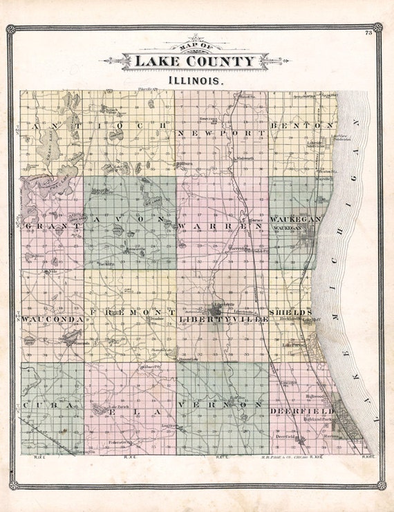 Map Of Lake County Il 1885 Map Of Lake County Illinois - Etsy New Zealand Map Of Lake County Il 1885 Map Of Lake County Illinois - Etsy New Zealand