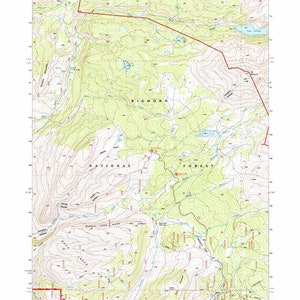 Carte topographique 1993 du lac Solitude, Wyoming, WY, forêt Bighorn