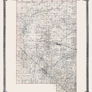 1874 Mapa del municipio de Clay Condado de Ottawa Ohio