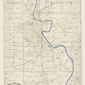 1887 Map of Marion Grant County Indiana