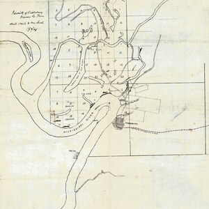 1894 Map of Vicksburg and Vicinity Warren County Mississippi