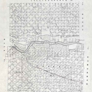 1892 Farm Line Map du comté de Childress au Texas